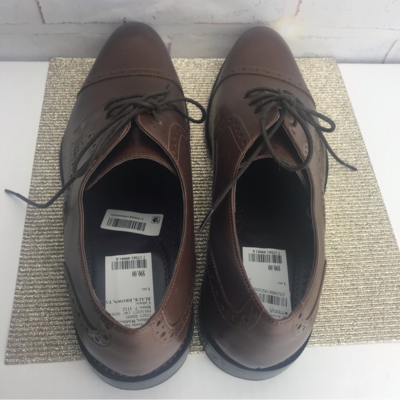NIB: Stacy Adams : mens Cap Toe Leather Oxford: size11.5 - Picture 4 of 12